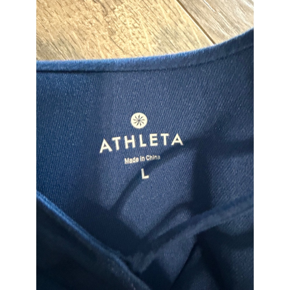 Athleta Women Blue Strappy Cage Back Bikini Swim Top Size L S/213051-02 - Picture 3 of 5